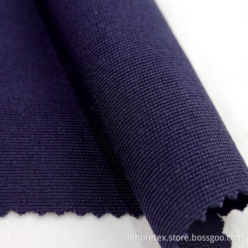 Niebieski DZI poliester Spandex dzianina Ribbed z recyklingu